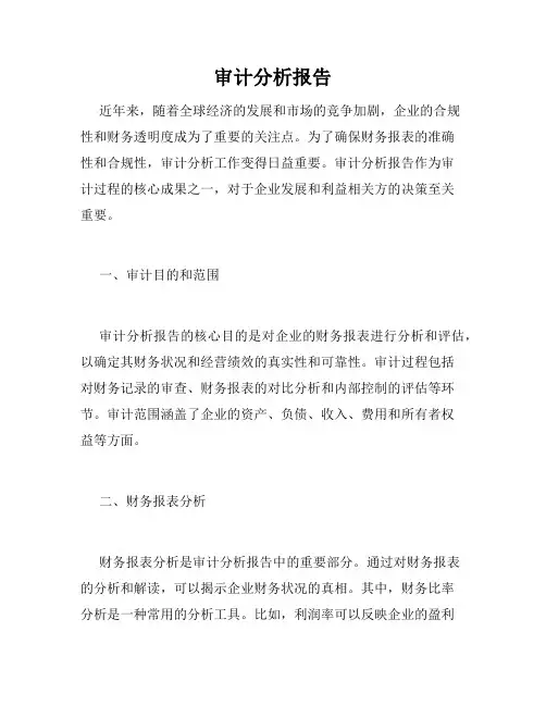 审计分析报告