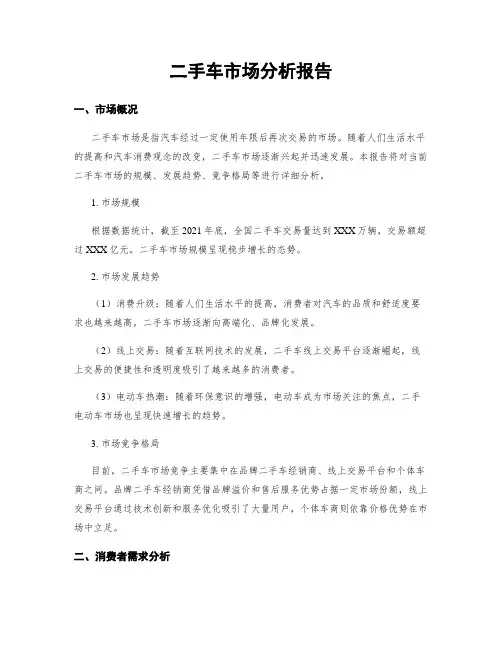 二手车市场分析报告