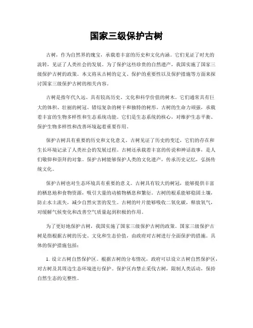 国家三级保护古树