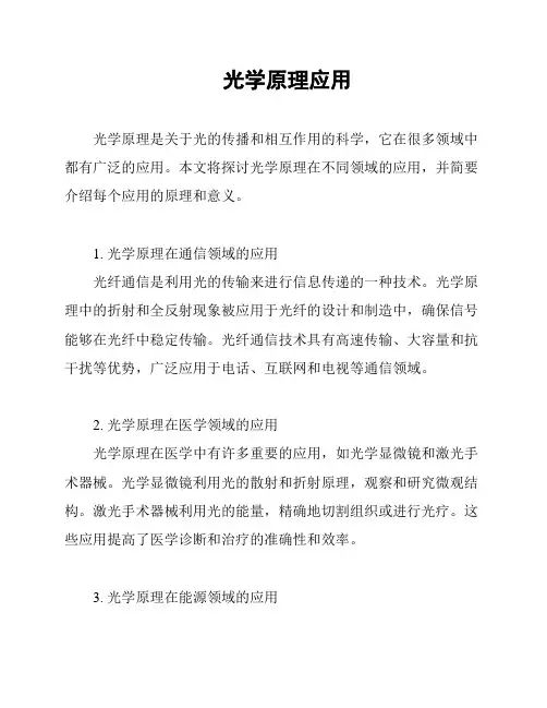 光学原理应用