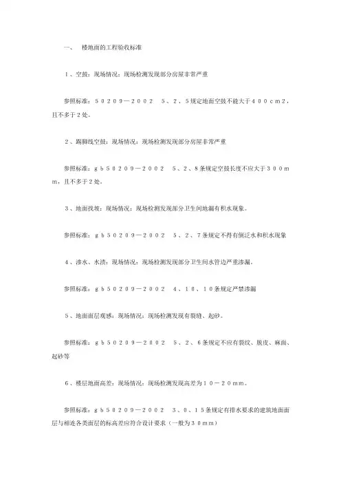 建设工程质量验收标准