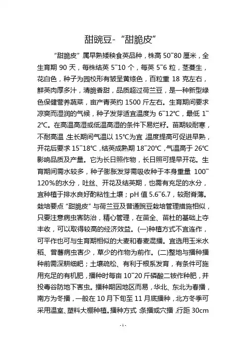 甜豌豆“甜脆皮”