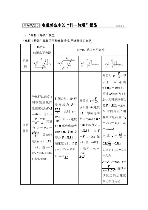 2025届高考物理一轮复习资料第十一章电磁感应增分微点10电磁感应中的“杆—轨道”模型