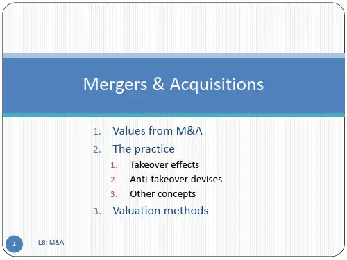 Mergers & Acquisitions