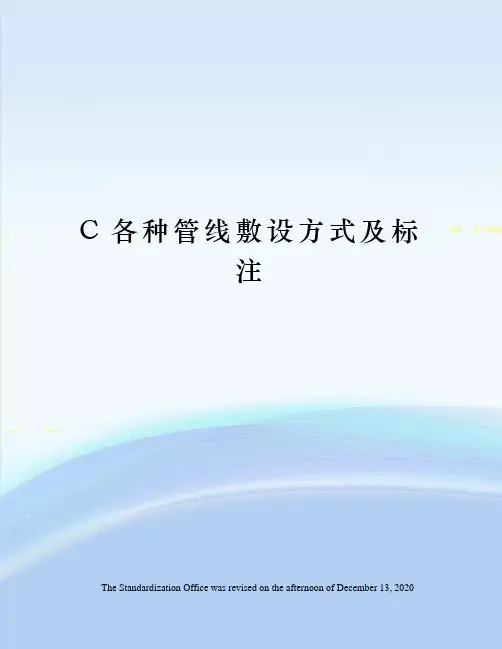C各种管线敷设方式及标注