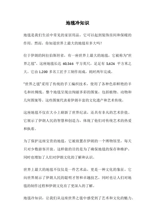 地毯冷知识