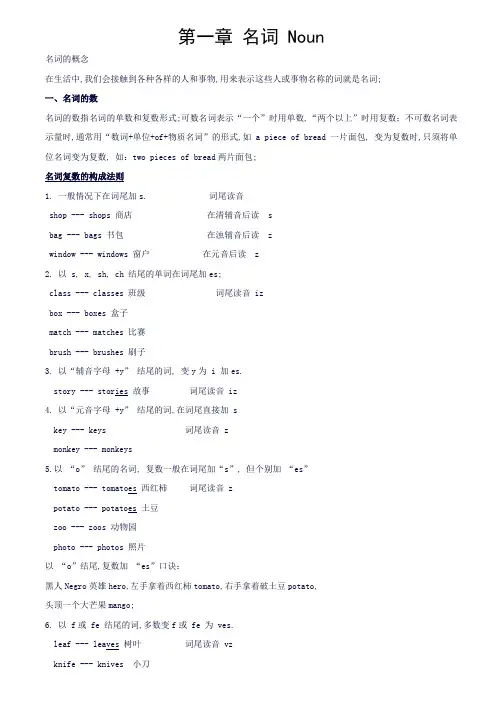 小学四年级英语语法知识点