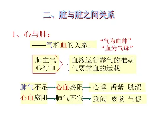 中医学课件—脏与脏之间关系