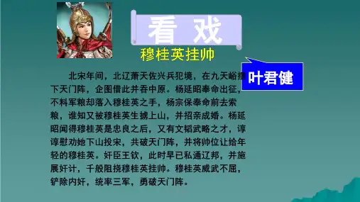 六年级语文上册第25课看戏1西师大版ppt课件