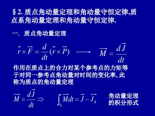 2022-2023年高中物理竞赛 角动量守恒