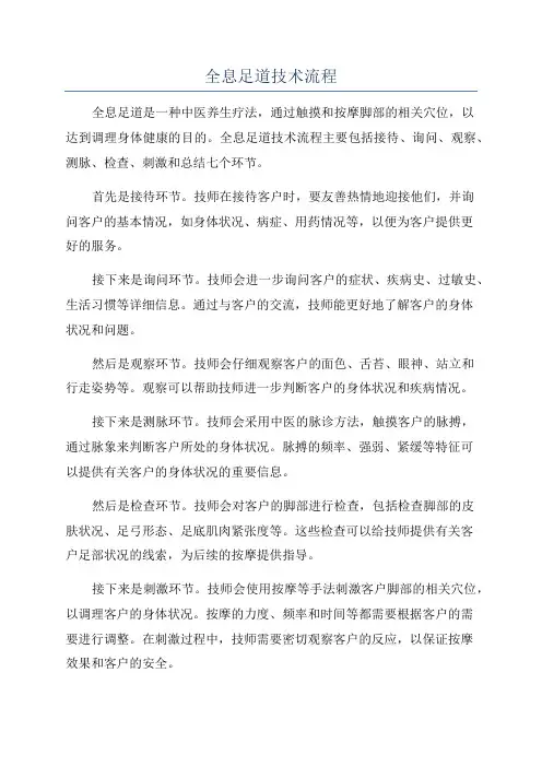 全息足道技术流程