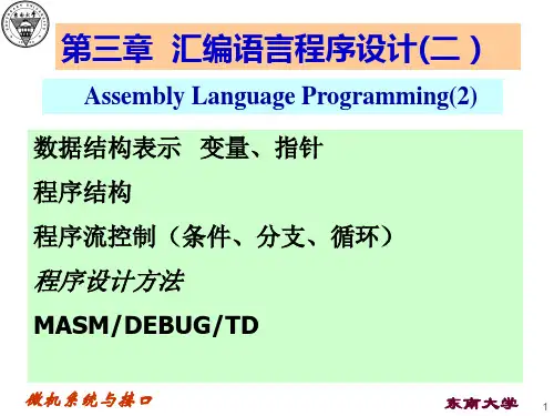 东南大学自动化学院微机系统与接口教学课件第三章3