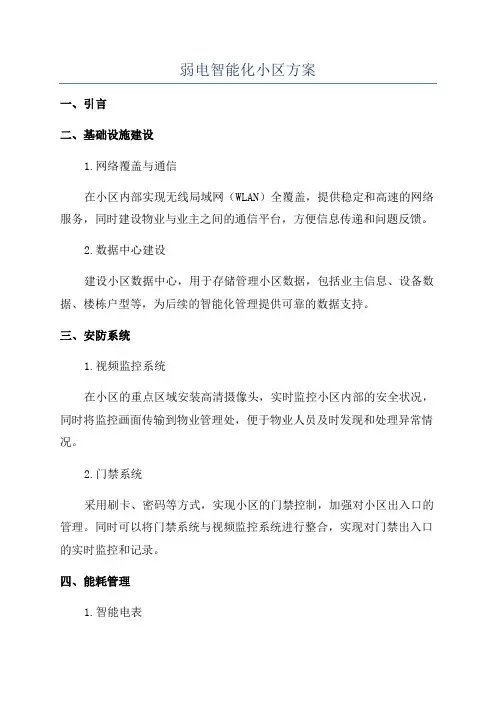 弱电智能化小区方案