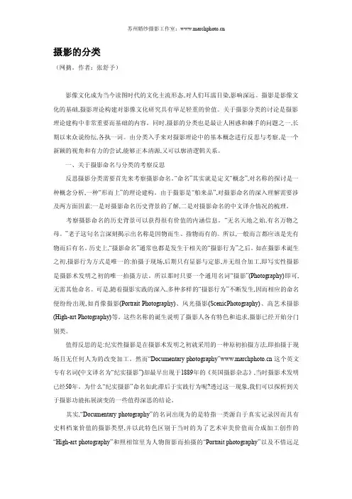 摄影的分类