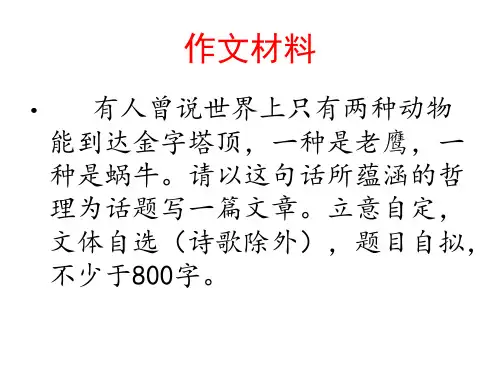 鹰与蜗牛材料作文