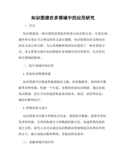 知识图谱在多领域中的应用研究