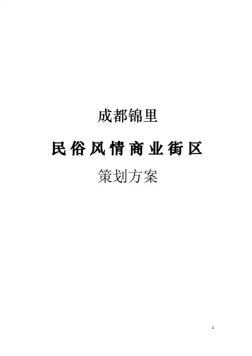 成都锦里商业街区策划方案...