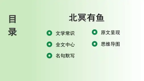 《北冥有鱼》中考文言文复习