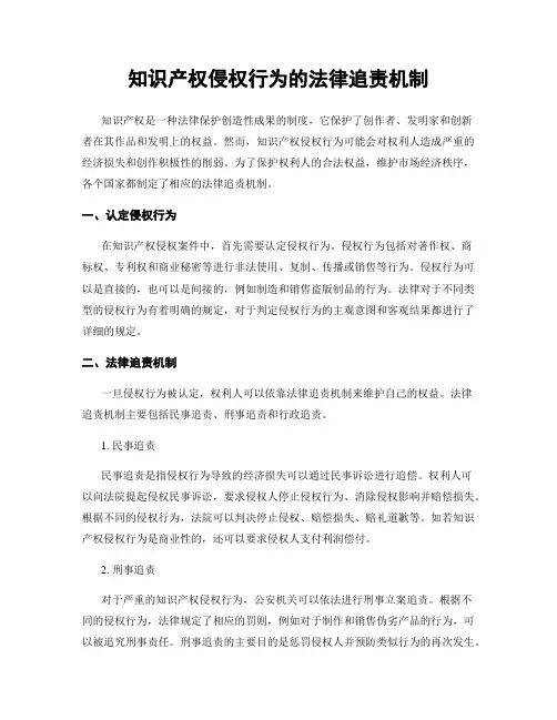 知识产权侵权行为的法律追责机制
