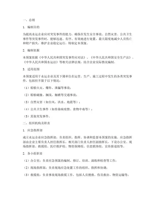 水运企业应急预案