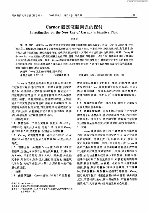 Carnoy固定液新用途的探讨