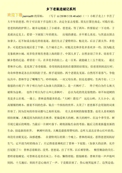 乡下老鼠进城记系列