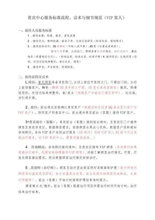 医美整形顾客服务规范流程