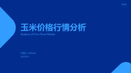2023年玉米价格行情走势分析：供应将继续保持宽松态势方案模板