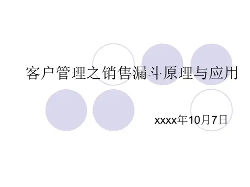 客户管理之销售漏斗原理