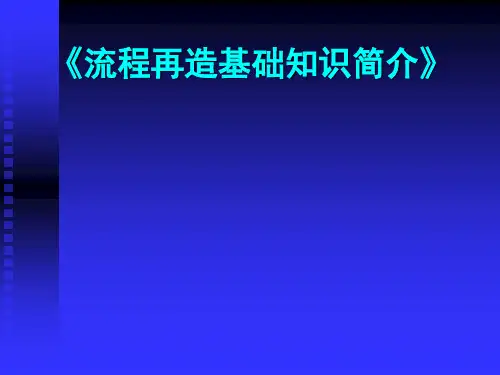 流程再造基础知识简介可编辑全文