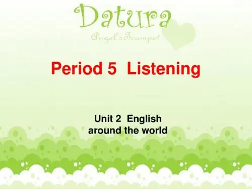 英语：必修1 Unit2 English around the world--Listening课件(人教新课标)