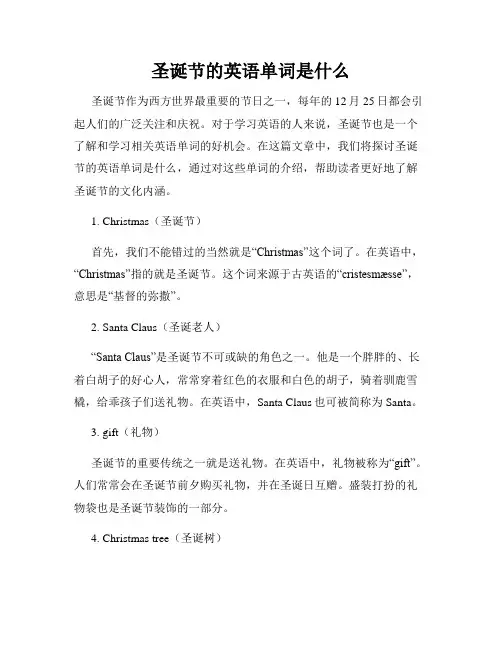 圣诞节的英语单词是什么