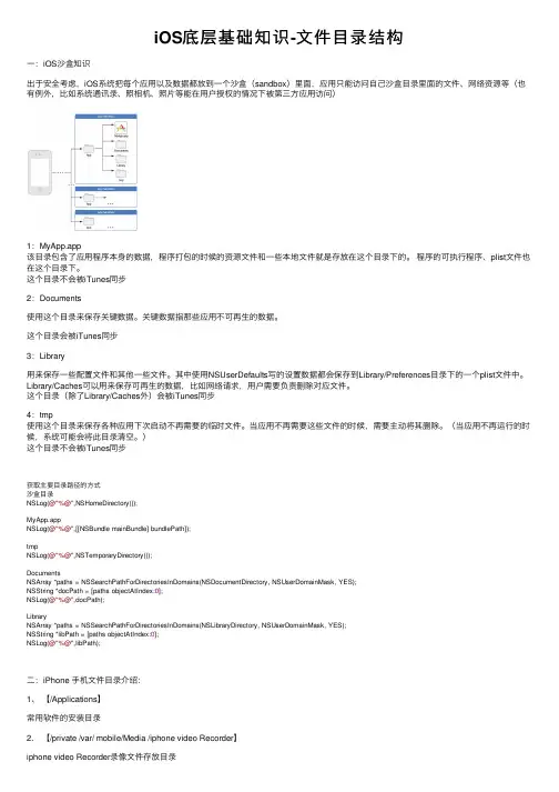 iOS底层基础知识-文件目录结构