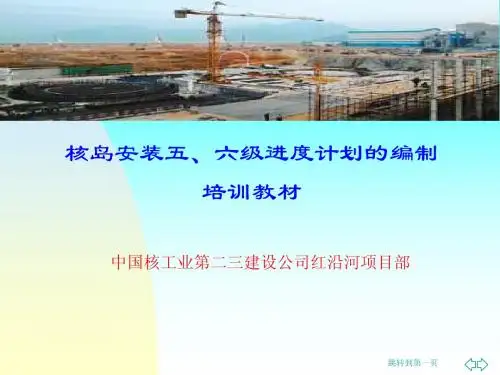 核岛安装五、六级计划编制培训教材