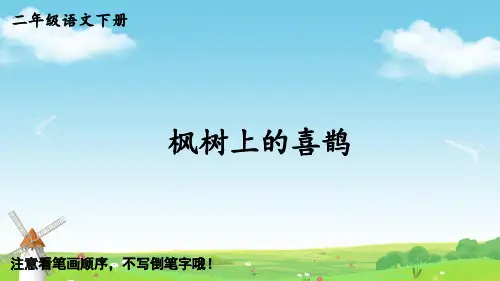二年级语文下册9 枫树上的喜鹊生字教学课件