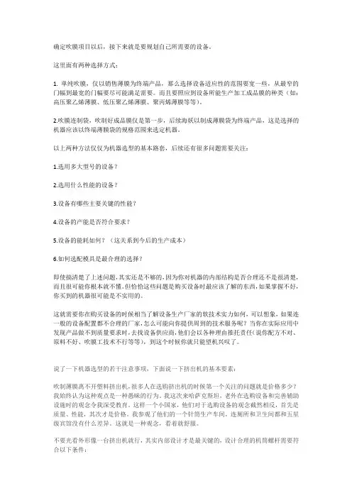吹膜技术