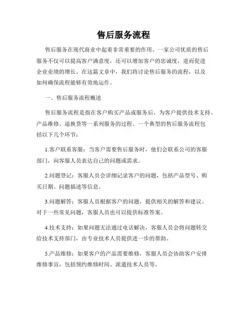 售后服务流程
