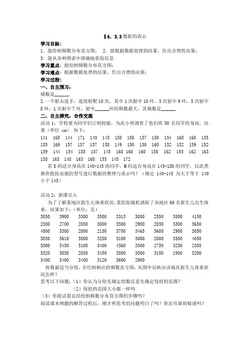 6.3.3数据的表示
