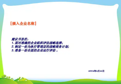 毕博-管理咨询工具方法—Proposal Template-Chinese