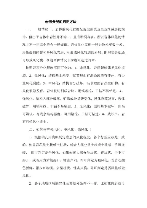 岩石分层的判定方法