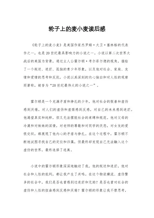 轮子上的麦小麦读后感