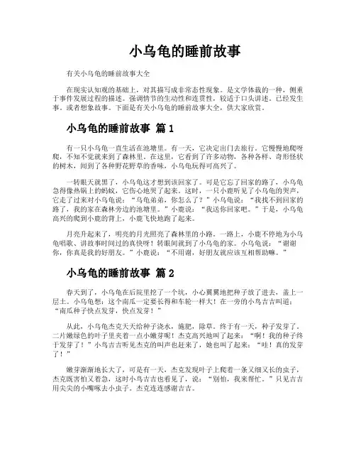 小乌龟的睡前故事