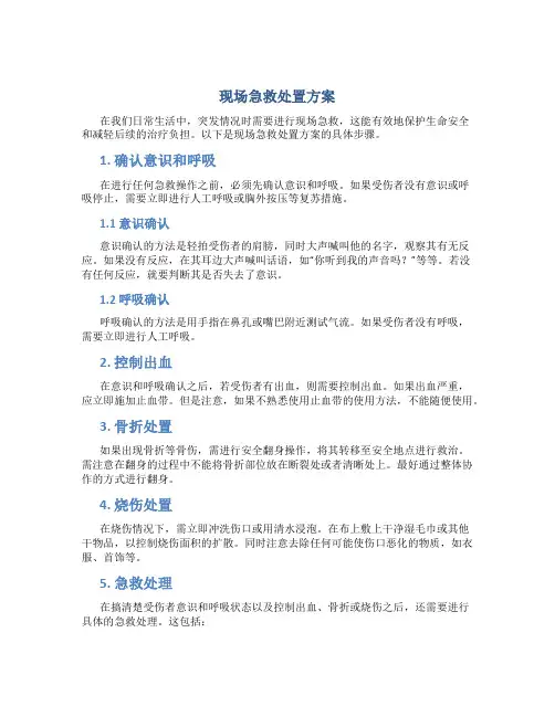现场急救处置方案