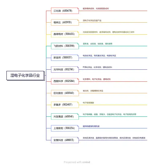 湿电子化学品行业