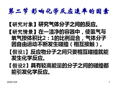 有效碰撞和活化分子精品PPT教学课件