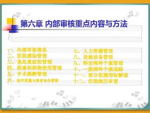 第六章内部审核重点内容与方法