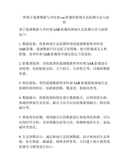 一种基于遥感数据与多时相sar影像的林地生态监测方法与流程