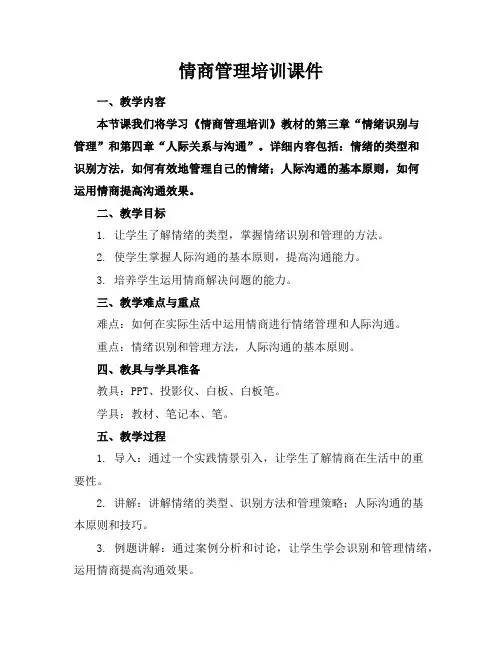 情商管理培训课件