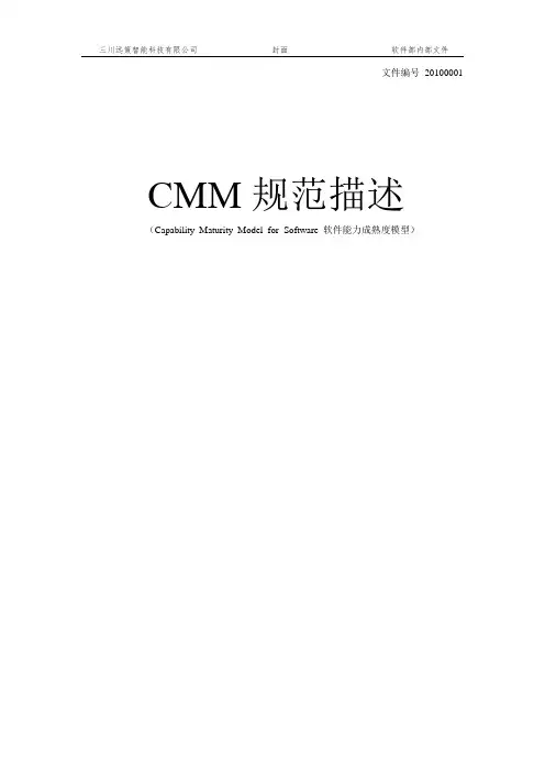 CMM规范文档(可编辑修改word版)