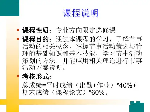 节事活动策划与组织ppt课件